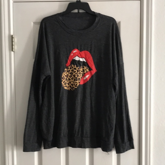 Dark gray Women’s long sleeve T-shirt. Large/ x-large - Picture 2 of 3